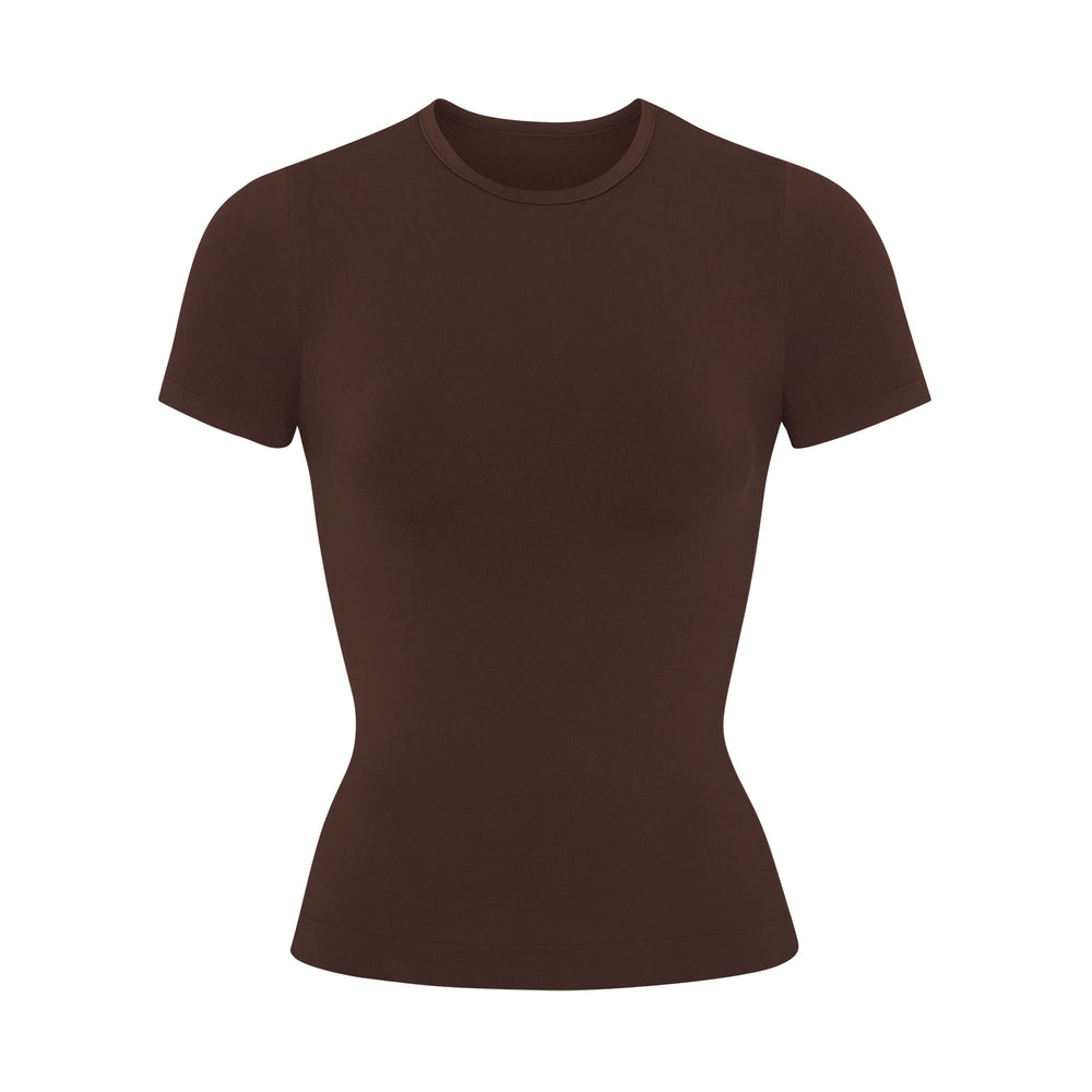 Skims SOFT SMOOTHING T-shirt Chocola | SCU-924781