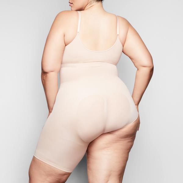 Skims SOLUTION SHORT #2 One Leg Shapewear Beige | DBG-714369