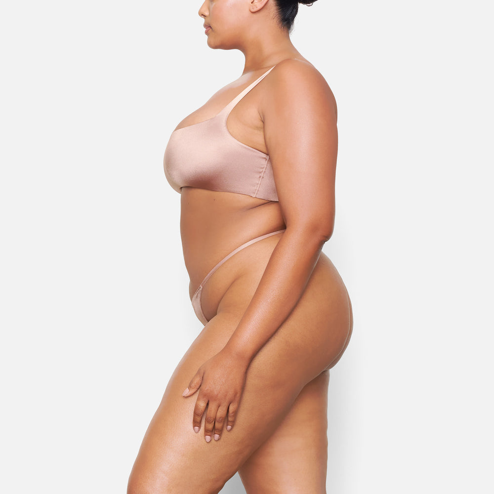 Skims STRETCH SATIN DIP Thong Roze | YPV-205184