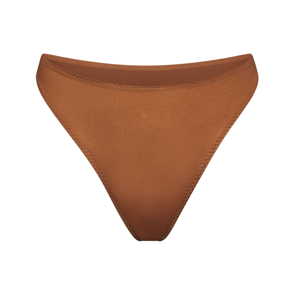 Skims STRETCH SATIN HIGH LEG Bikini Abrikoos | CMX-265174