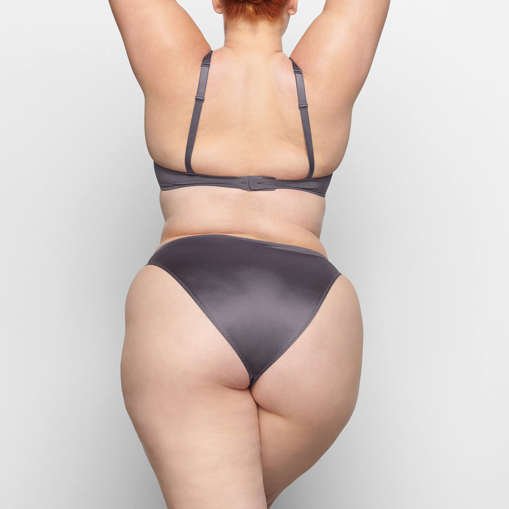 Skims STRETCH SATIN HIGH LEG Bikini Paars | GYR-871920