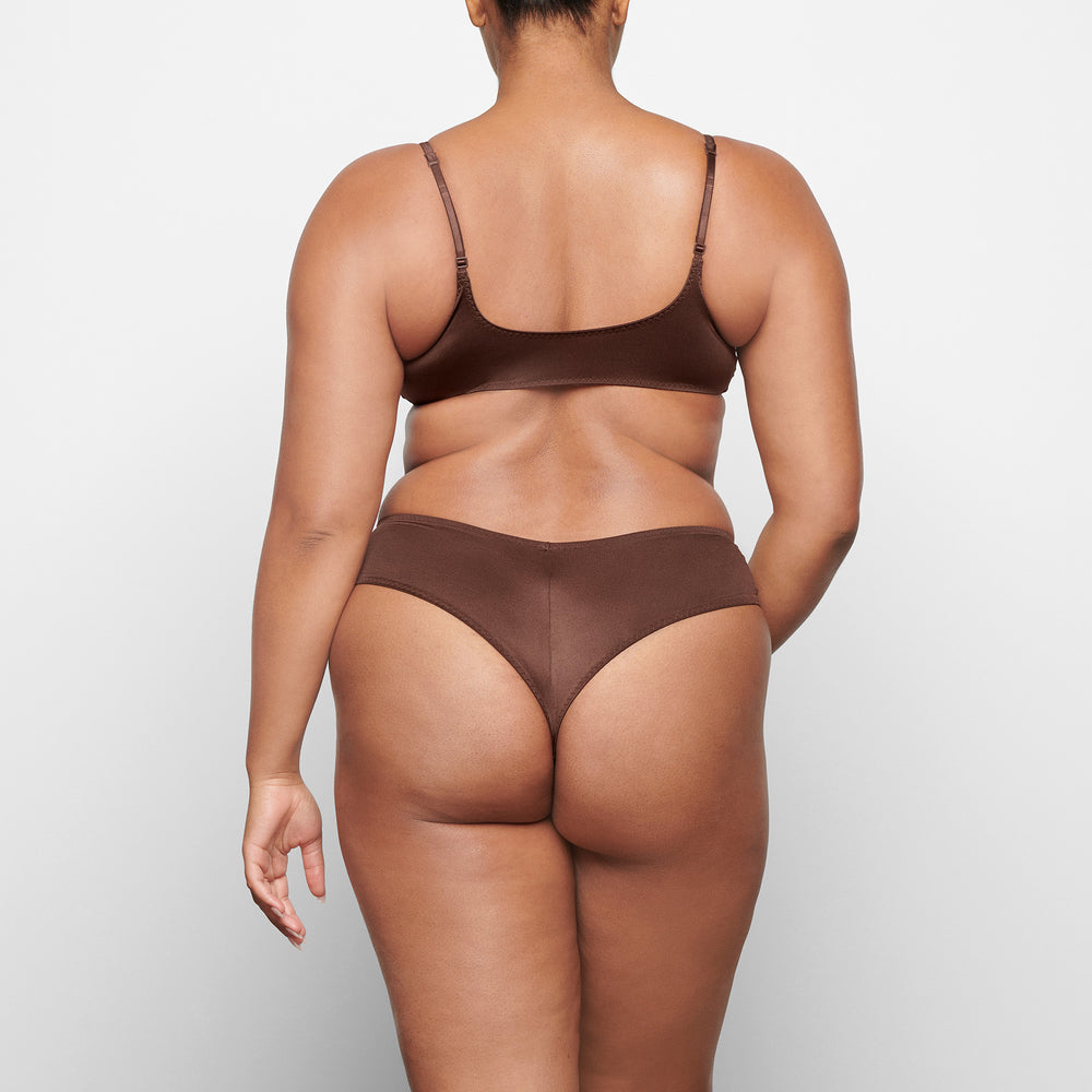 Skims STRETCH SATIN Hipster Chocola | YND-814029