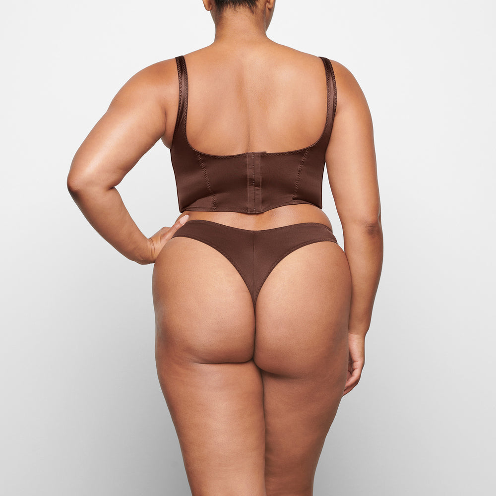 Skims STRETCH SATIN Korset Chocola | VOM-706124