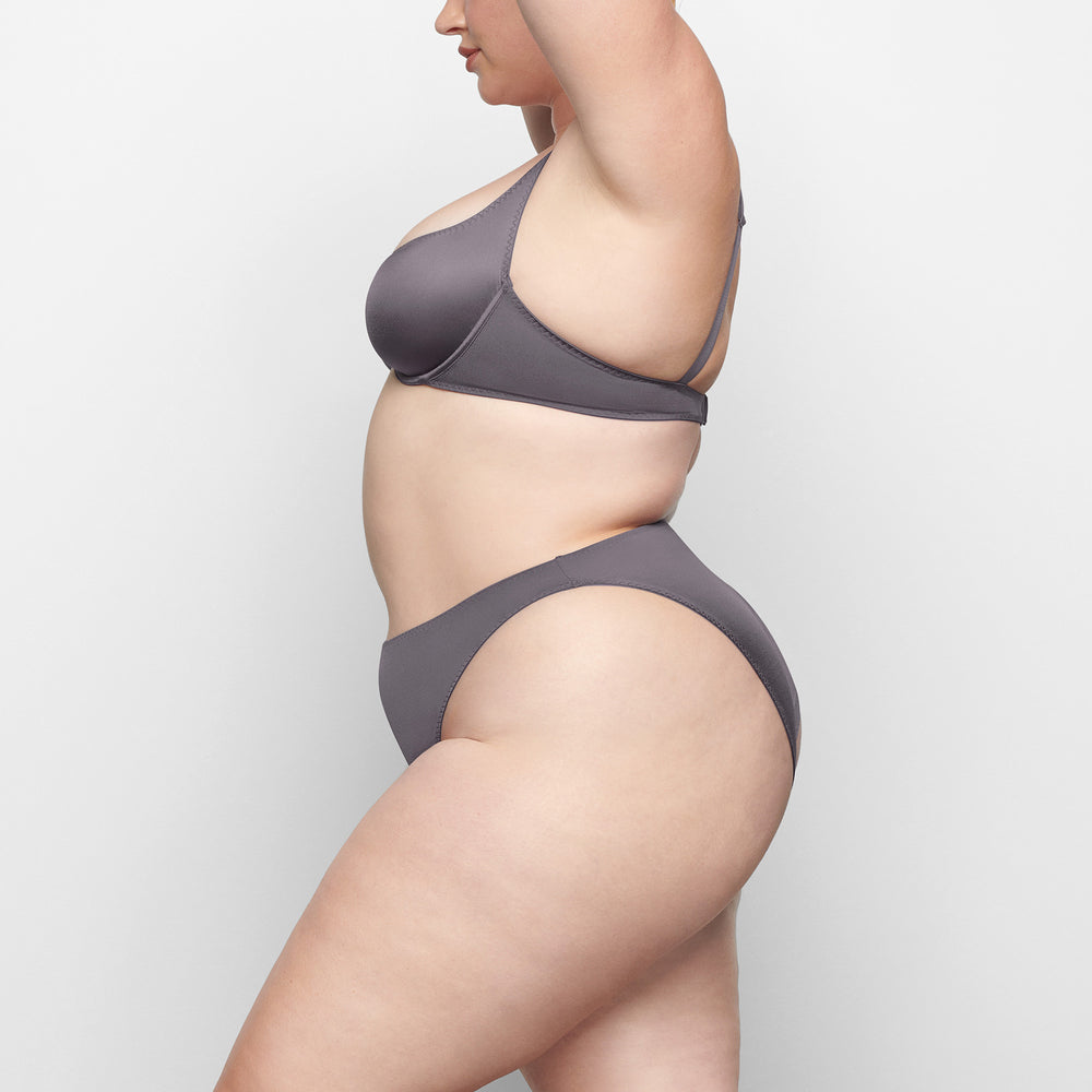 Skims STRETCH SATIN SCOOP Underwire Bra Paars | XSY-048276