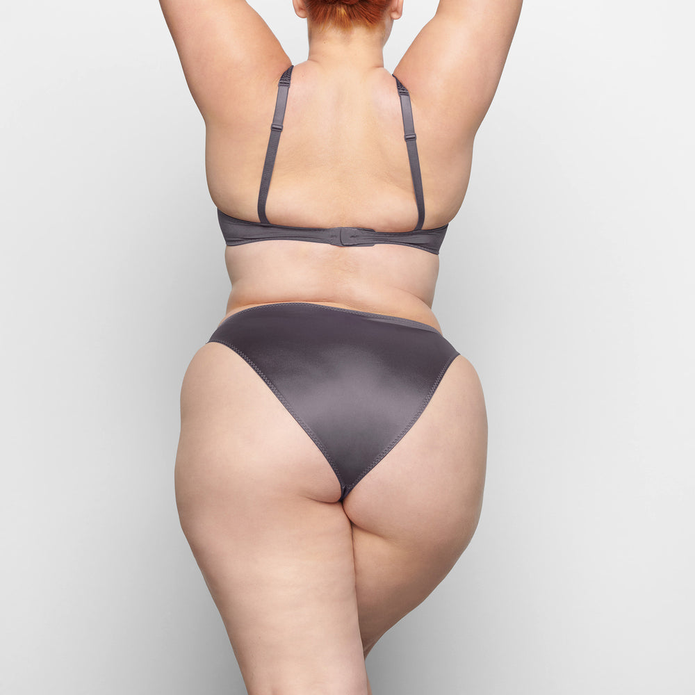 Skims STRETCH SATIN SCOOP Underwire Bra Paars | XSY-048276