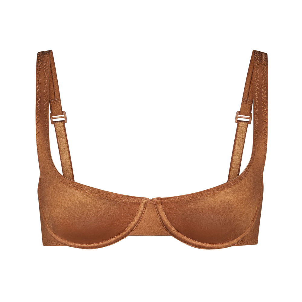 Skims STRETCH SATIN SCOOP Underwire Bra Abrikoos | YAV-981052