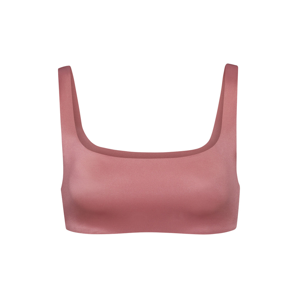 Skims STRETCH SATIN Square Neck Bra Roze | IAF-478291