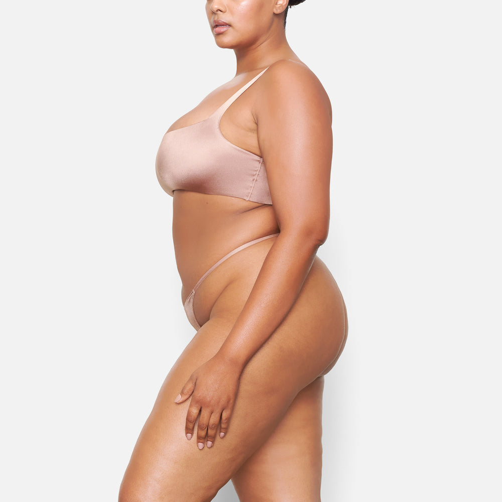 Skims STRETCH SATIN Square Neck Bra Roze | LGP-109752