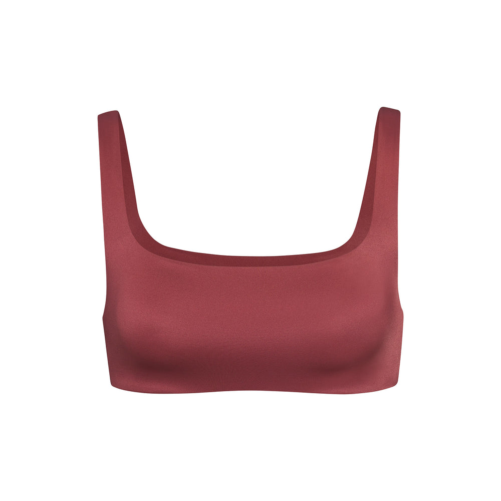 Skims STRETCH SATIN Square Neck Bra Roze | WIF-867312