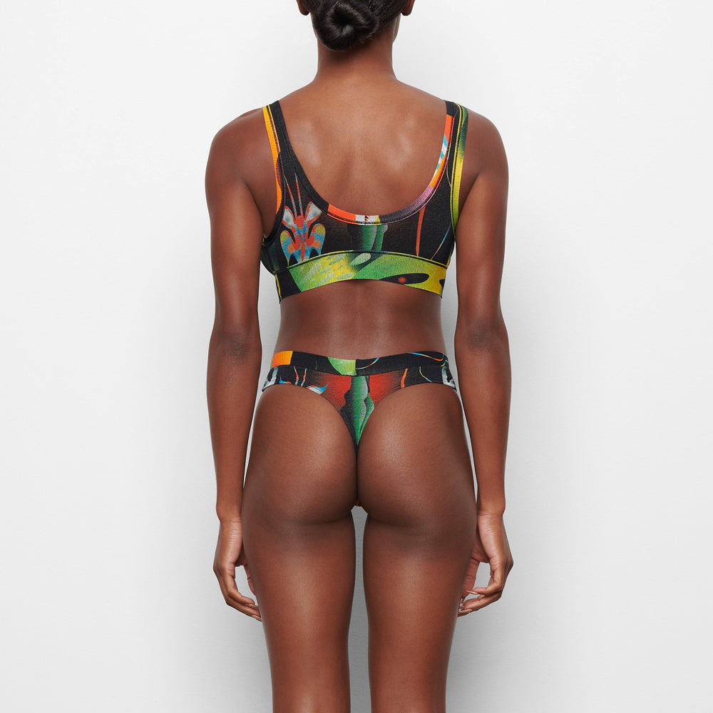 Skims SUMMER MESH DIPPED Thong Obsidian | IHF-593861