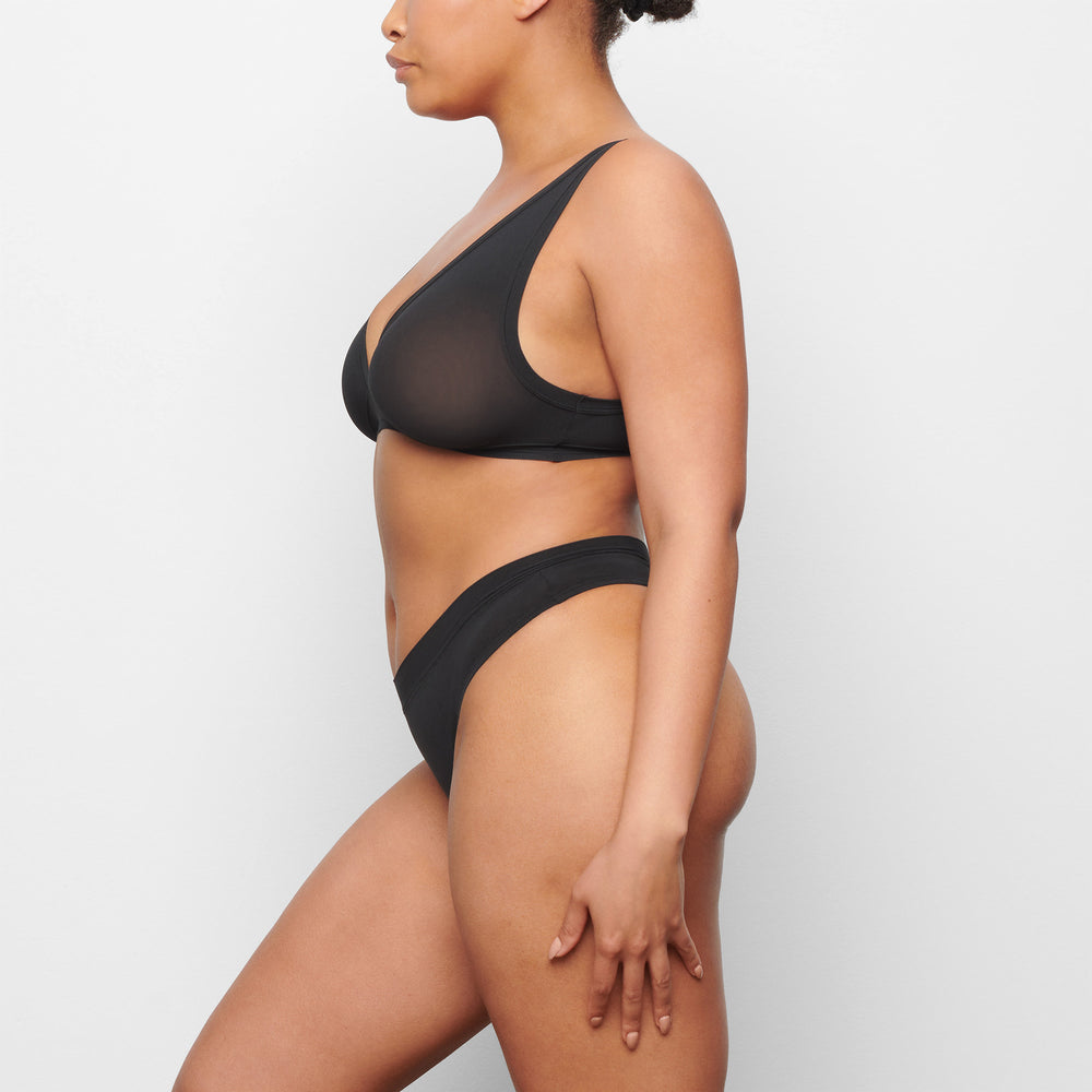 Skims SUMMER MESH PLUNGE Bralette Zwart | XOE-097431