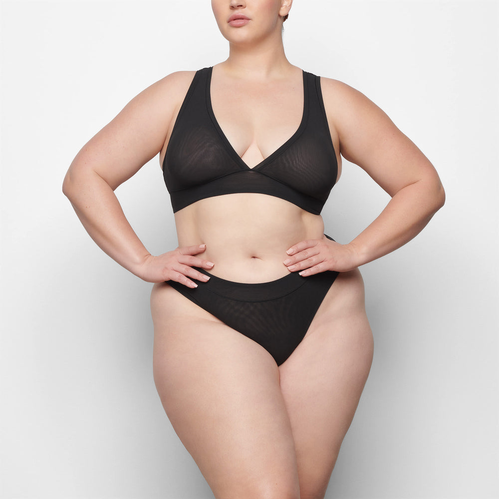 Skims SUMMER MESH PLUNGE Bralette Zwart | XOE-097431