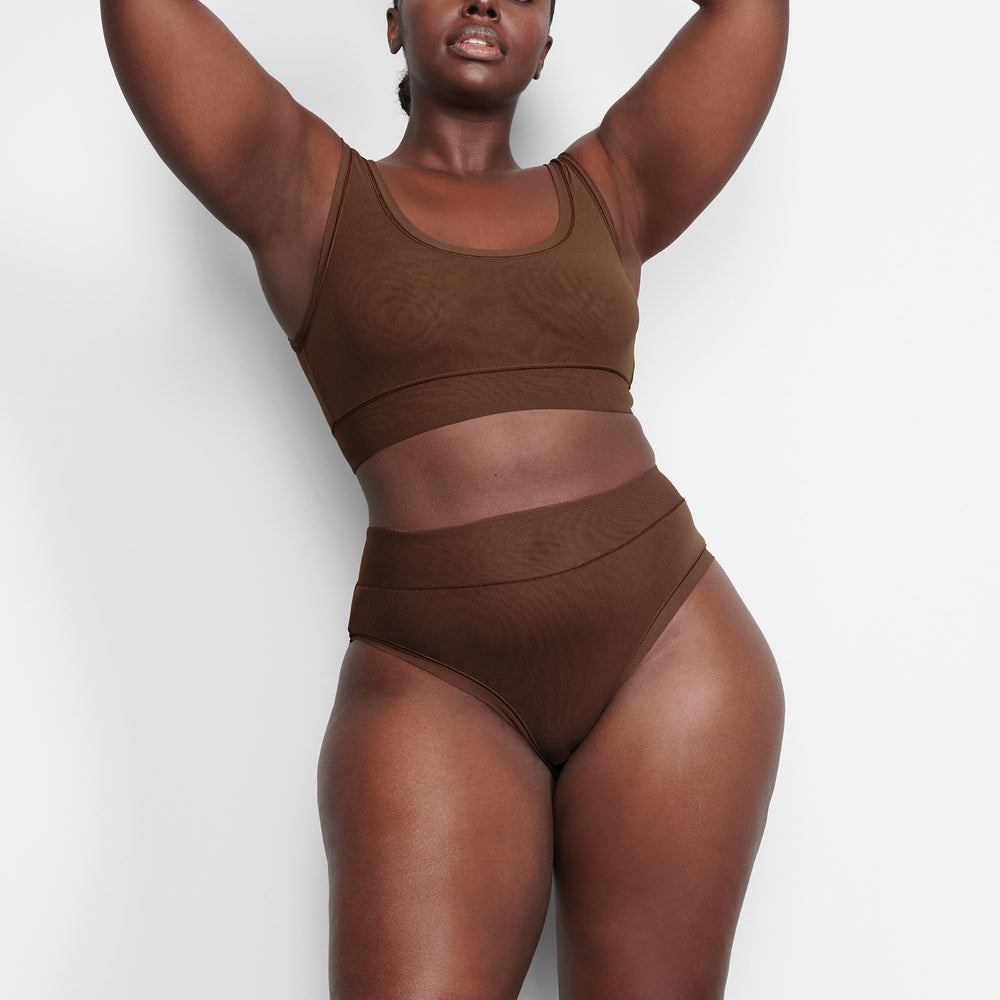 Skims SUMMER MESH SCOOP Bralette Chocola | NTP-832095