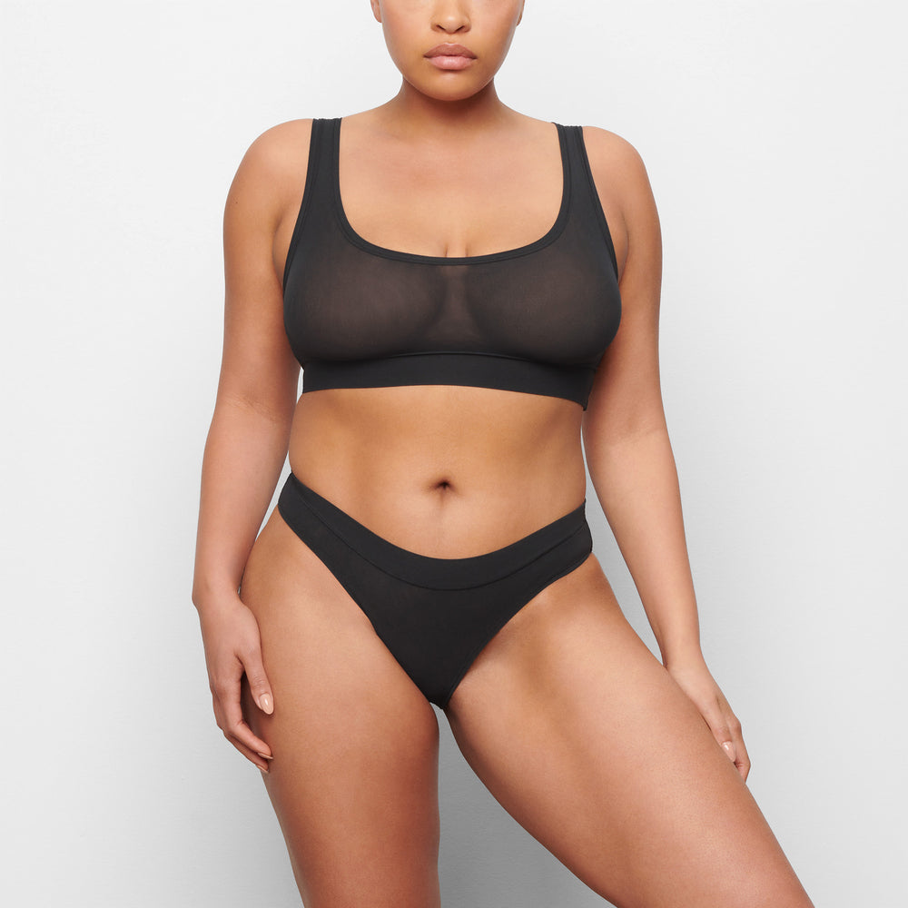 Skims SUMMER MESH SCOOP Bralette Zwart | YOI-897642
