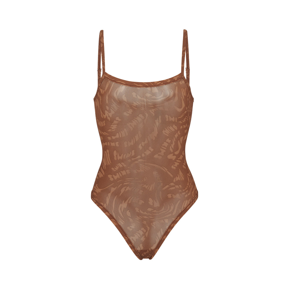 Skims SUMMER MESH Strappy Bodysuit Bruin | ITS-240175