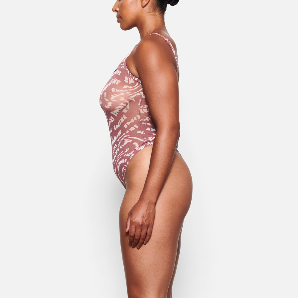 Skims SUMMER MESH Strappy Bodysuit RASPBERRY SWIRL | EZS-369871