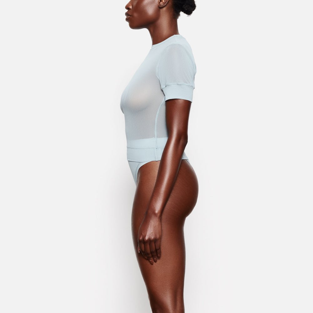 Skims SUMMER MESH T-shirt Blauw | BQA-189450