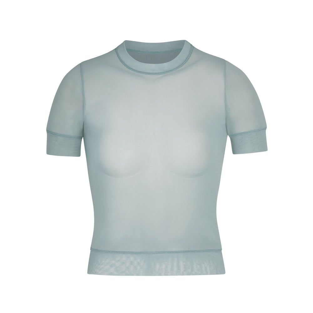 Skims SUMMER MESH T-shirt Blauw | BQA-189450
