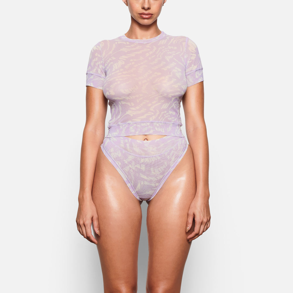 Skims SUMMER MESH T-shirt Lichtpaars | CZG-320798