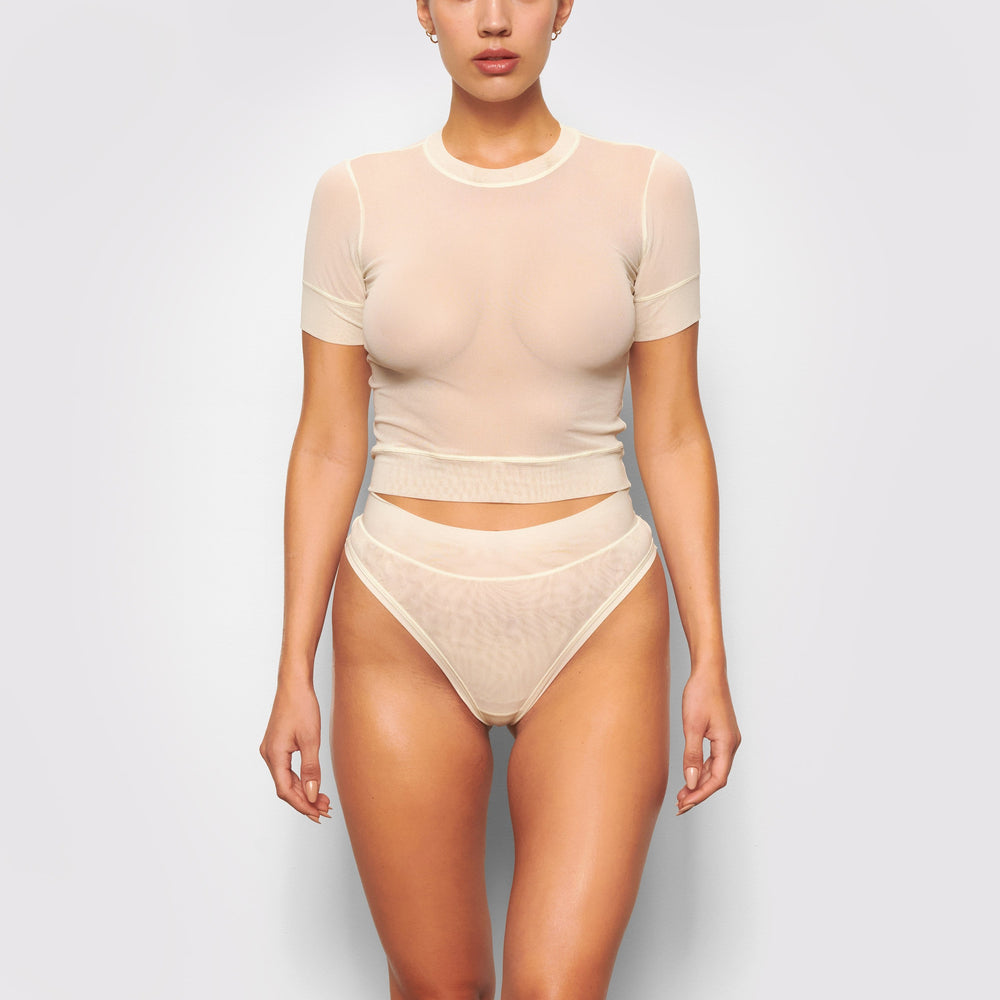 Skims SUMMER MESH T-shirt Wit | YNI-810695