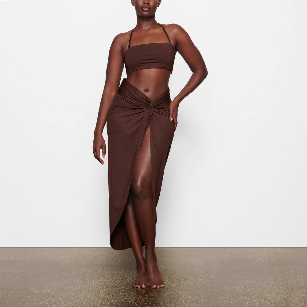 Skims SWIM BANDEAU BIKINI TOP Two Pieces Chocola | YZN-391260