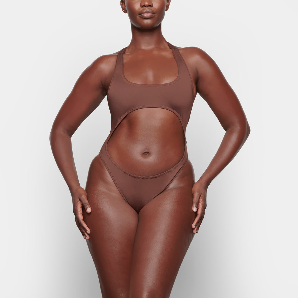 Skims SWIM CUT OUT MONOKINI One Piece Chocola | WVL-286374
