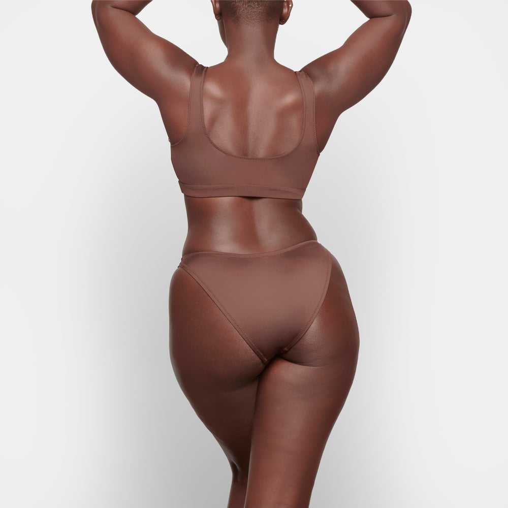 Skims SWIM DIPPED MID WAIST BOTTOMS Two Pieces Chocola | REM-856921