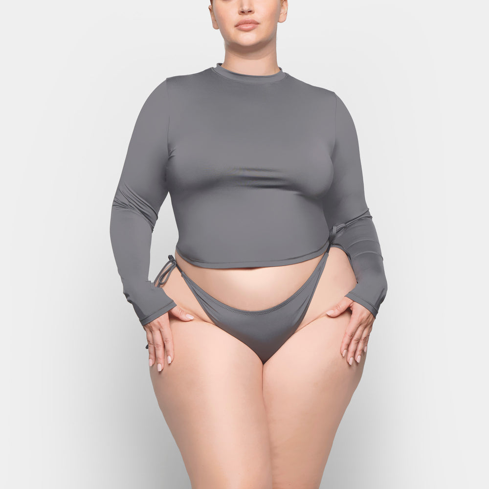 Skims SWIM LONG SLEEVE SHIRT Cover-ups Diepgrijs | HGP-842915