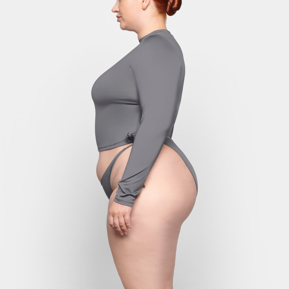 Skims SWIM LONG SLEEVE SHIRT Cover-ups Diepgrijs | HGP-842915