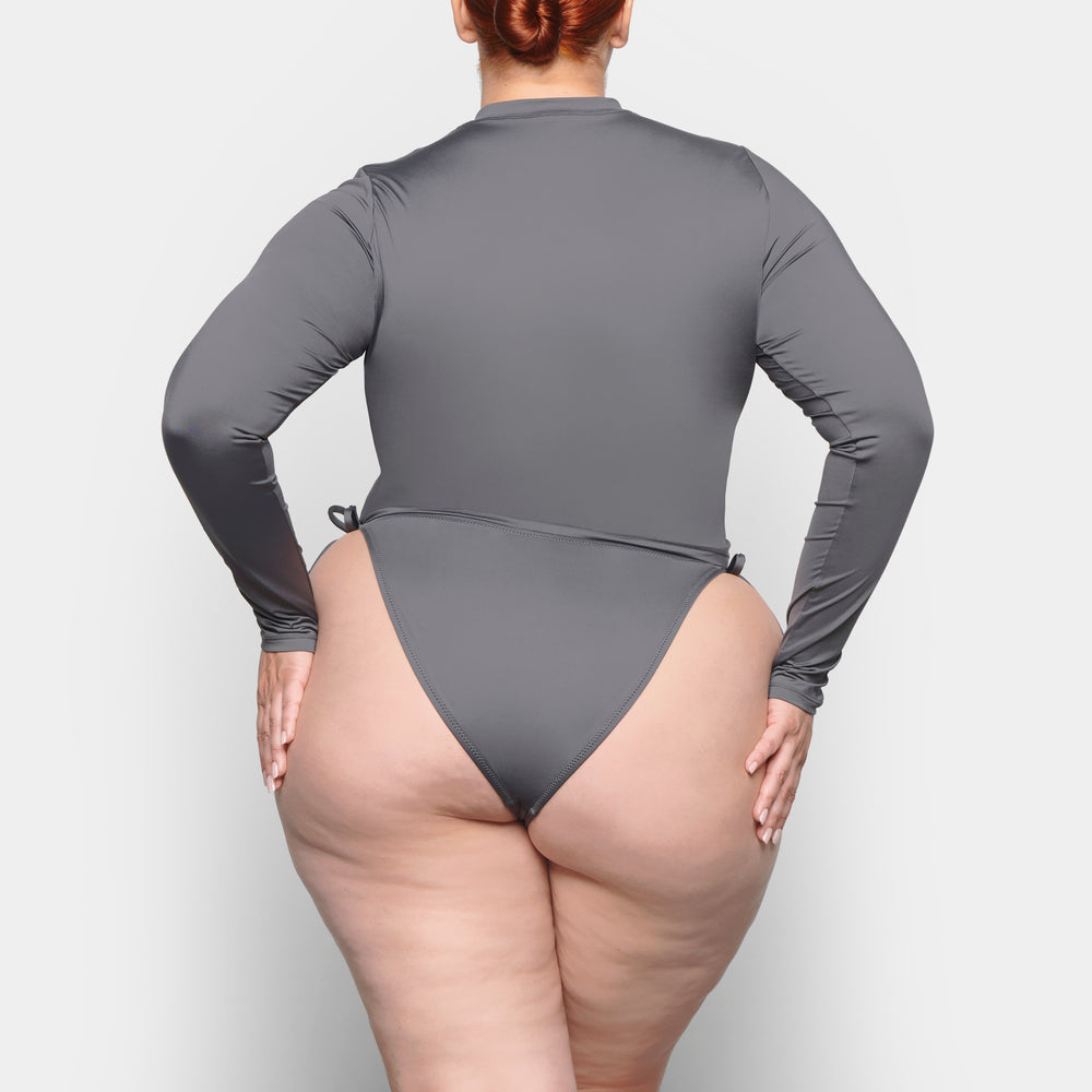 Skims SWIM LONG SLEEVE SHIRT Cover-ups Diepgrijs | HGP-842915