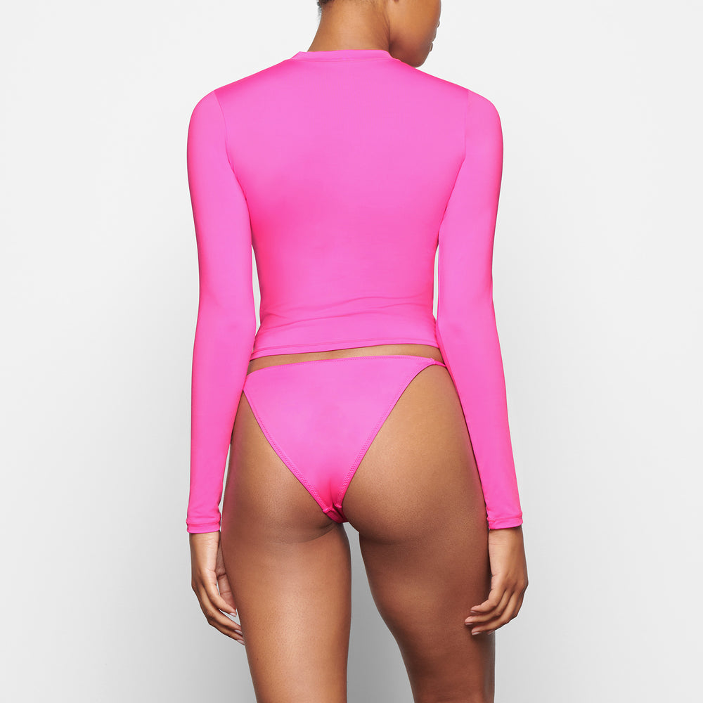 Skims SWIM LONG SLEEVE SHIRT Cover-ups Roze | XSD-820697
