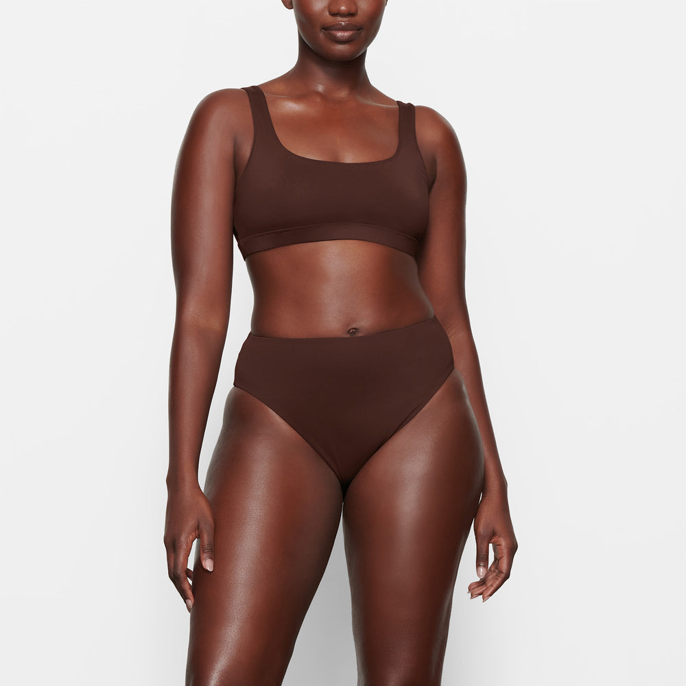 Skims SWIM MID WAIST BOTTOMS Two Pieces Chocola | JZH-210764