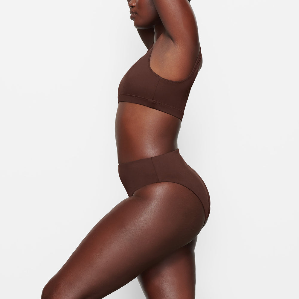 Skims SWIM MID WAIST BOTTOMS Two Pieces Chocola | JZH-210764