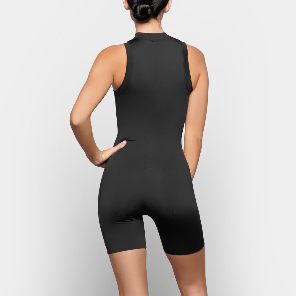 Skims SWIM MOCK NECK CYCLE SUIT One Piece Zwart | NQZ-514630