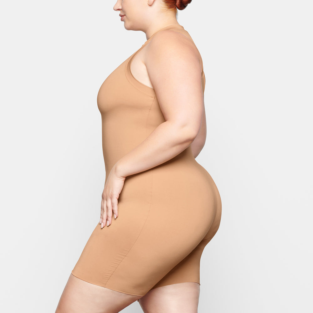 Skims SWIM MOCK NECK CYCLE SUIT One Piece Beige | QNL-930726