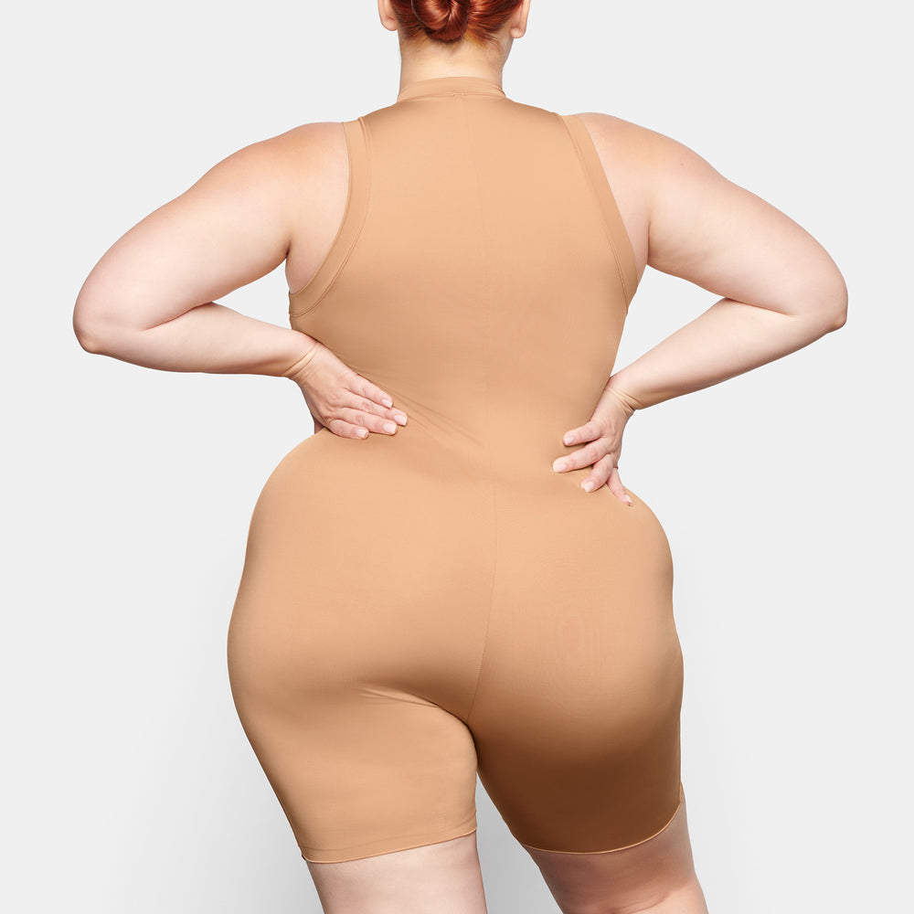 Skims SWIM MOCK NECK CYCLE SUIT One Piece Beige | QNL-930726