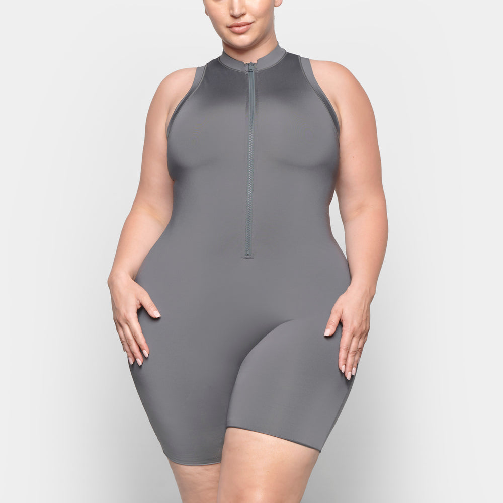 Skims SWIM MOCK NECK CYCLE SUIT One Piece Diepgrijs | XJB-953420