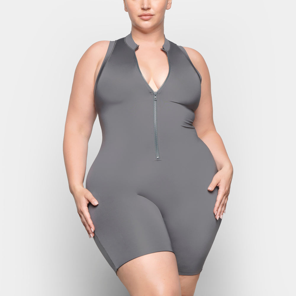 Skims SWIM MOCK NECK CYCLE SUIT One Piece Diepgrijs | XJB-953420