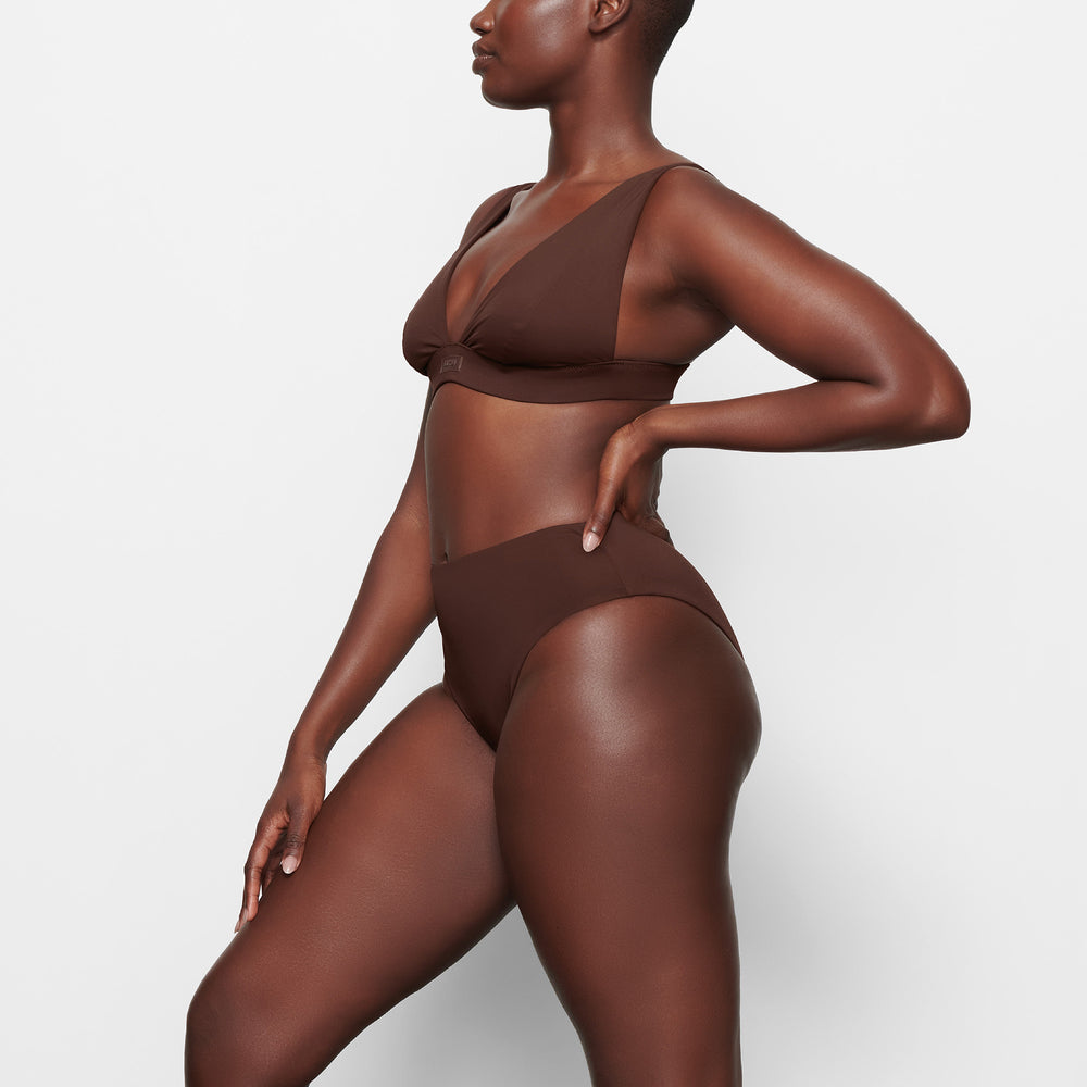 Skims SWIM PLUNGE Bikini Top Chocola | KQD-243817