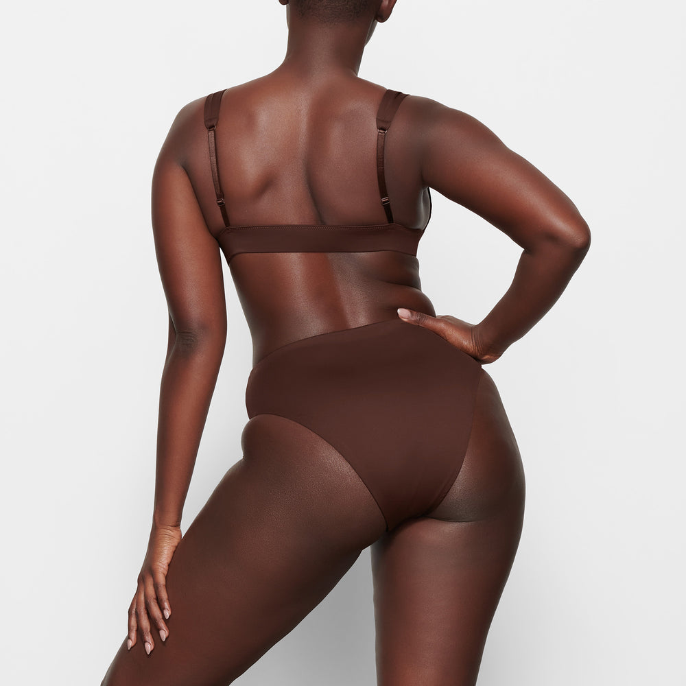 Skims SWIM PLUNGE Bikini Top Chocola | KQD-243817