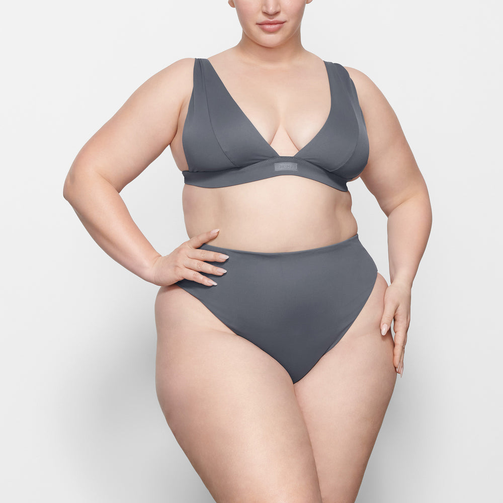 Skims SWIM PLUNGE Bikini Top Diepgrijs | YRG-891726
