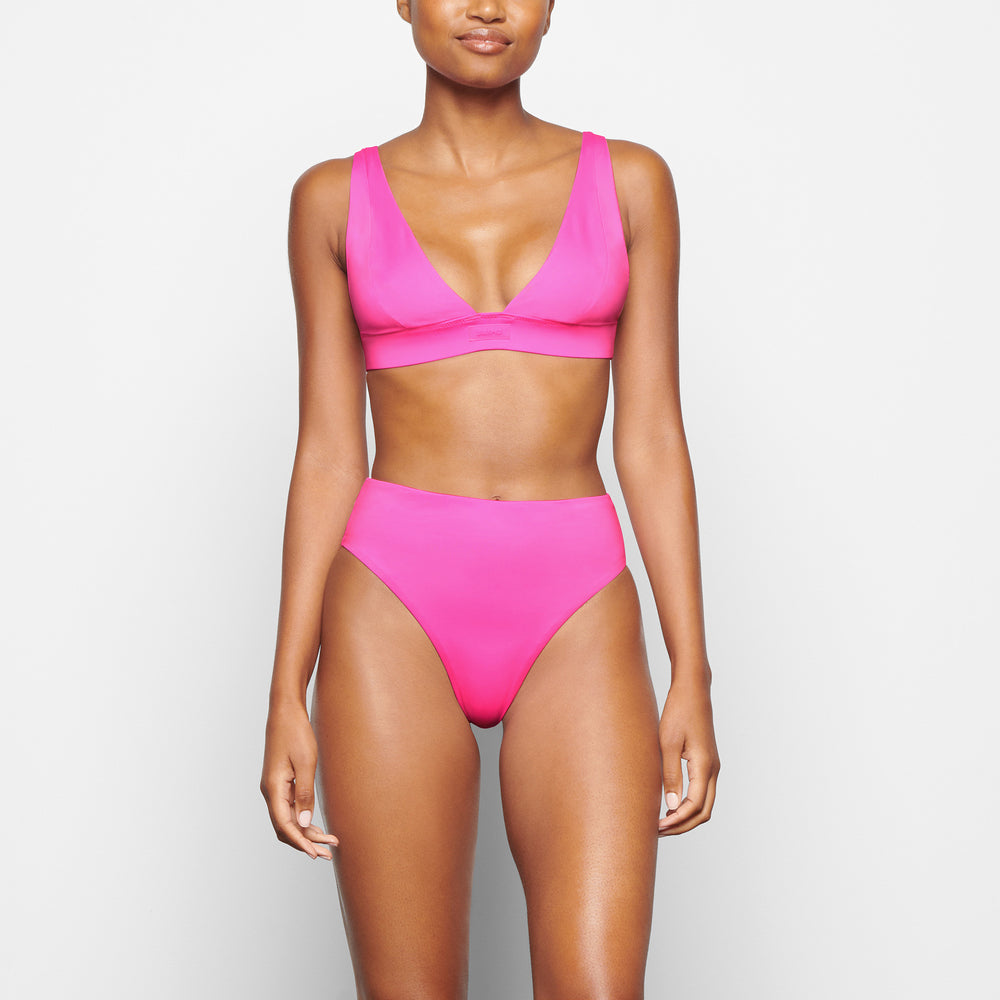 Skims SWIM PLUNGE Bikini Top Roze | QPR-067284