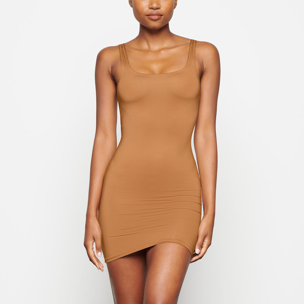 Skims SWIM TANK Dress Abrikoos | YBA-287693