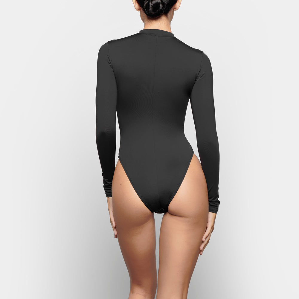 Skims SWIM ZIP FRONT LONG SLEEVE One Piece Zwart | BEC-349708