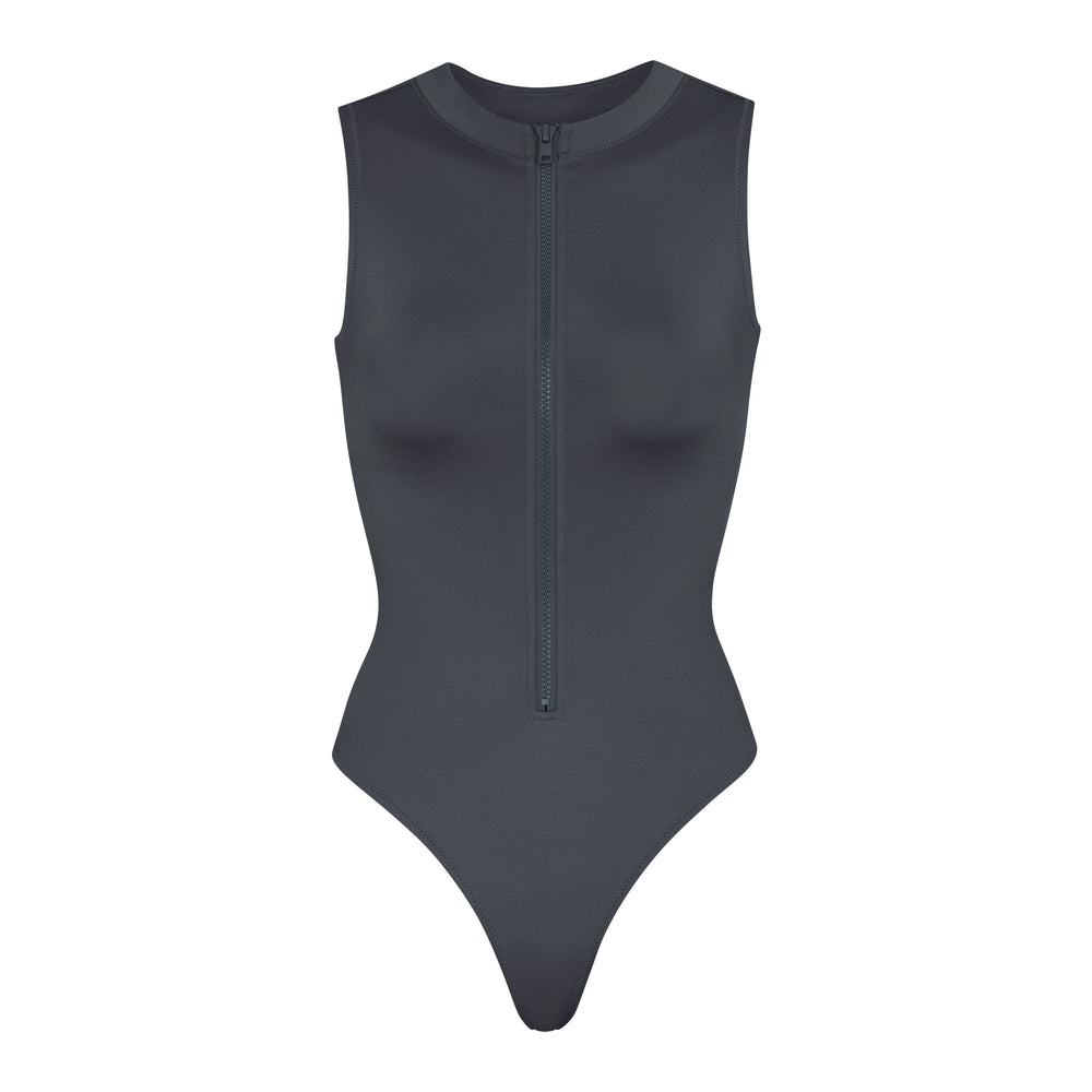 Skims SWIM ZIP FRONT SLEEVELESS One Piece Diepgrijs | OYX-642509