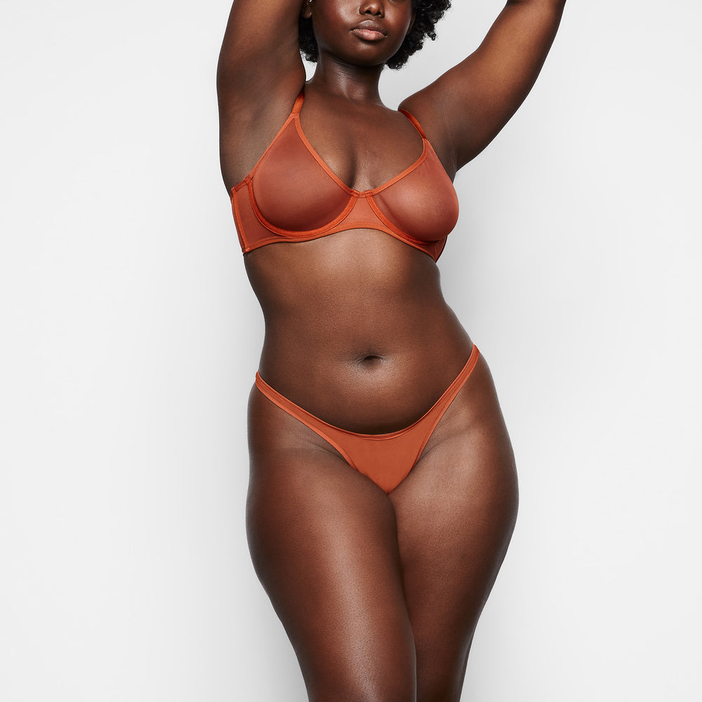 Skims ULTRA FINE MESH MICRO DIPPED Thong Bruin | PHM-326570