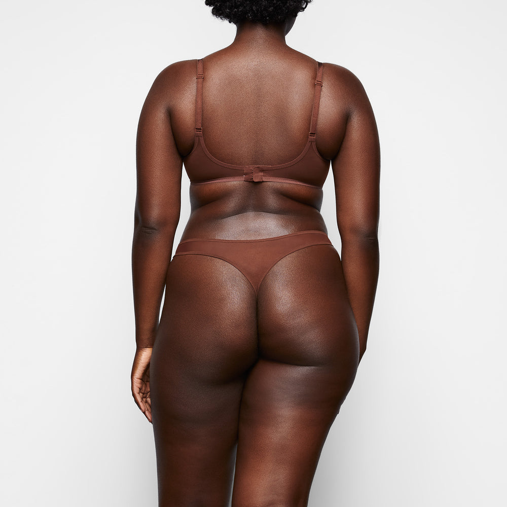 Skims ULTRA FINE MESH SCOOP Underwire Bra Chocola | ODP-639124