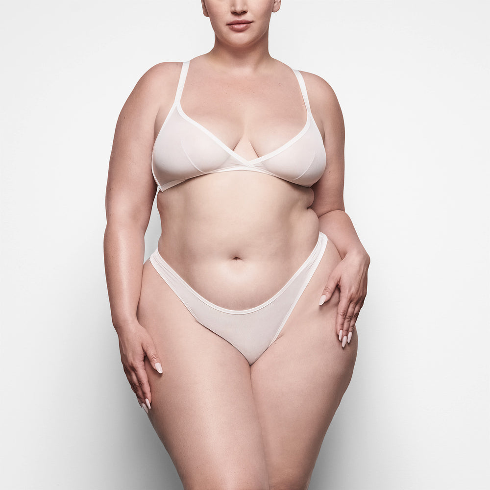 Skims ULTRA FINE MESH TRIANGLE Bralette Wit | ERI-701264