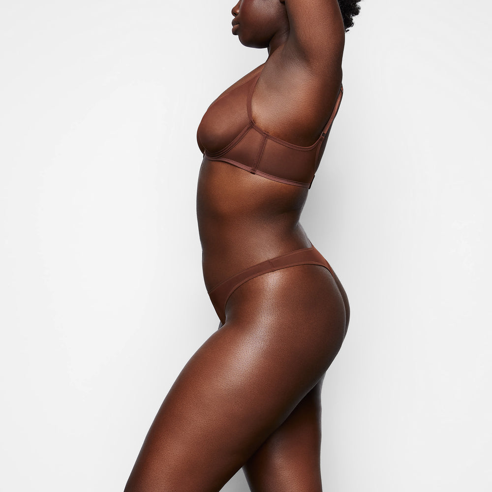 Skims ULTRA FINE MESH Thong Chocola | HZD-476382
