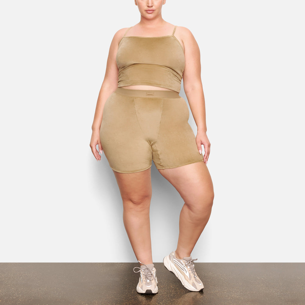 Skims VELOUR BIKE Korte Broek Goud | QVM-143526